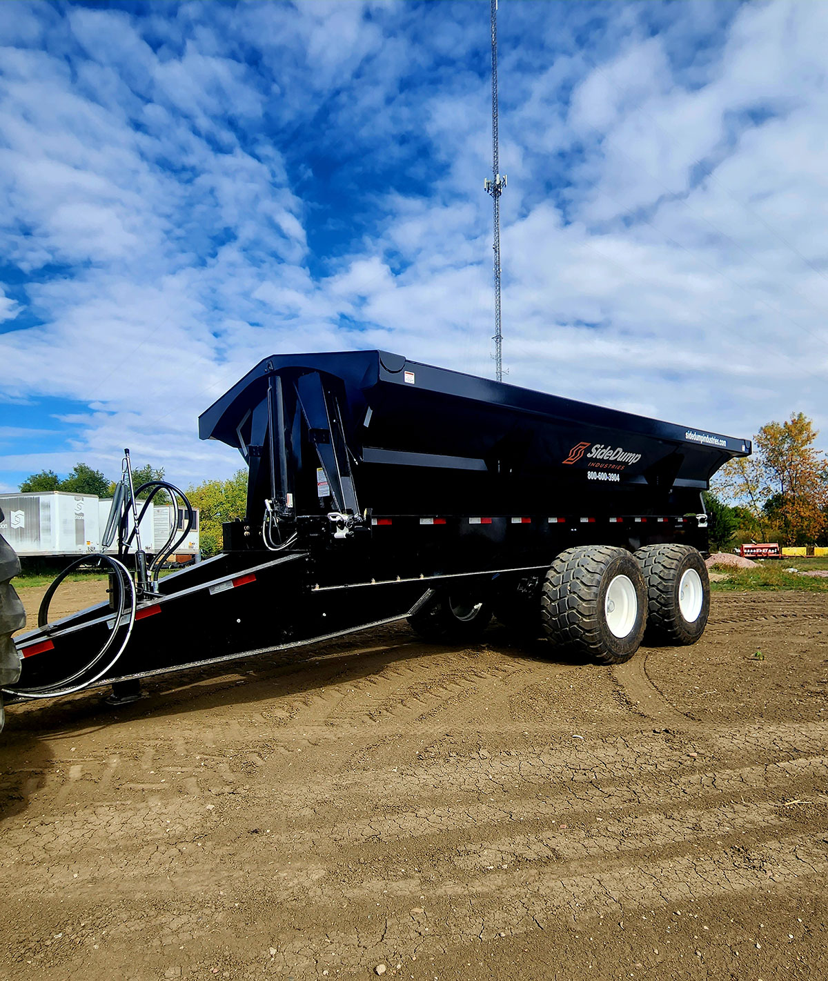 agriculture off-road side dump trailers