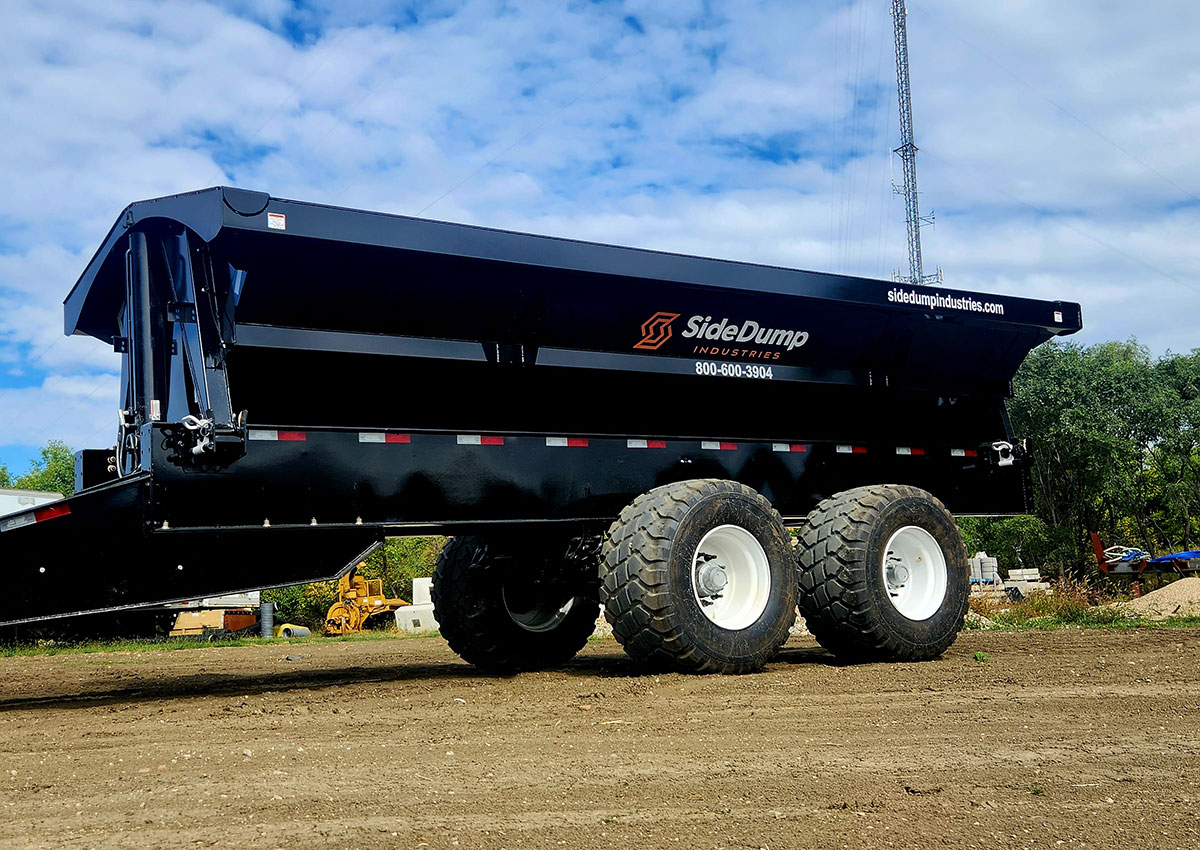 agriculture off-road side dump trailers
